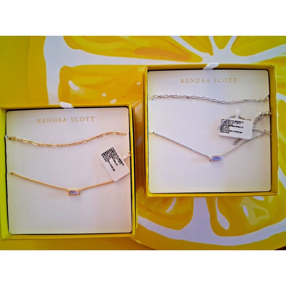 The Kendra Scott EMMA Opalite Gift Set Tween Friends 2 Box Lot NOS Gold Rhodium